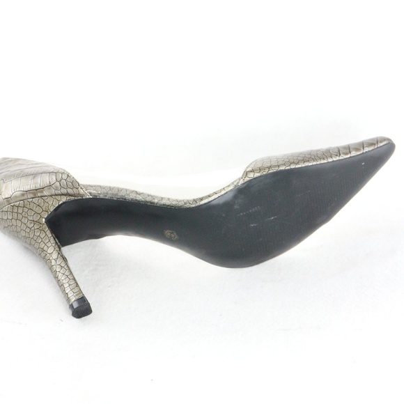BISOU BISOU Croc Print Patent Clear Panel Heels - Picture 7 of 7